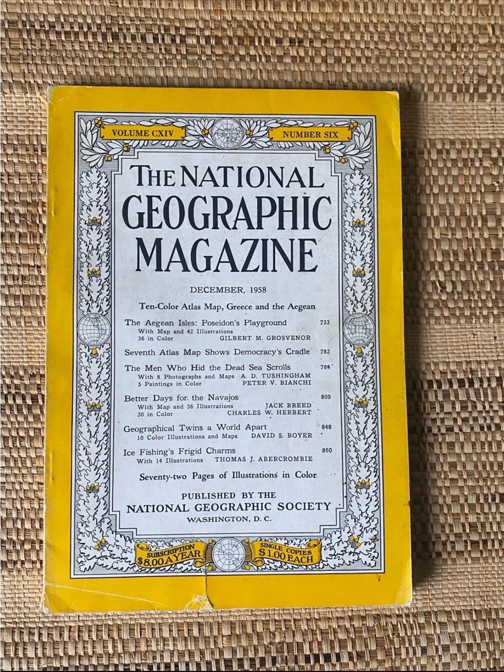 Vintage National Geographic Magazine - December 1958